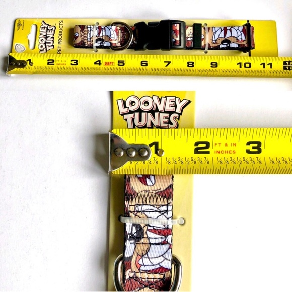 2/$20 NEW LOONEY TUNES Dog Pet Collar Adjustable SMALL 9” - 15” Neck Size Brown - Picture 10 of 16